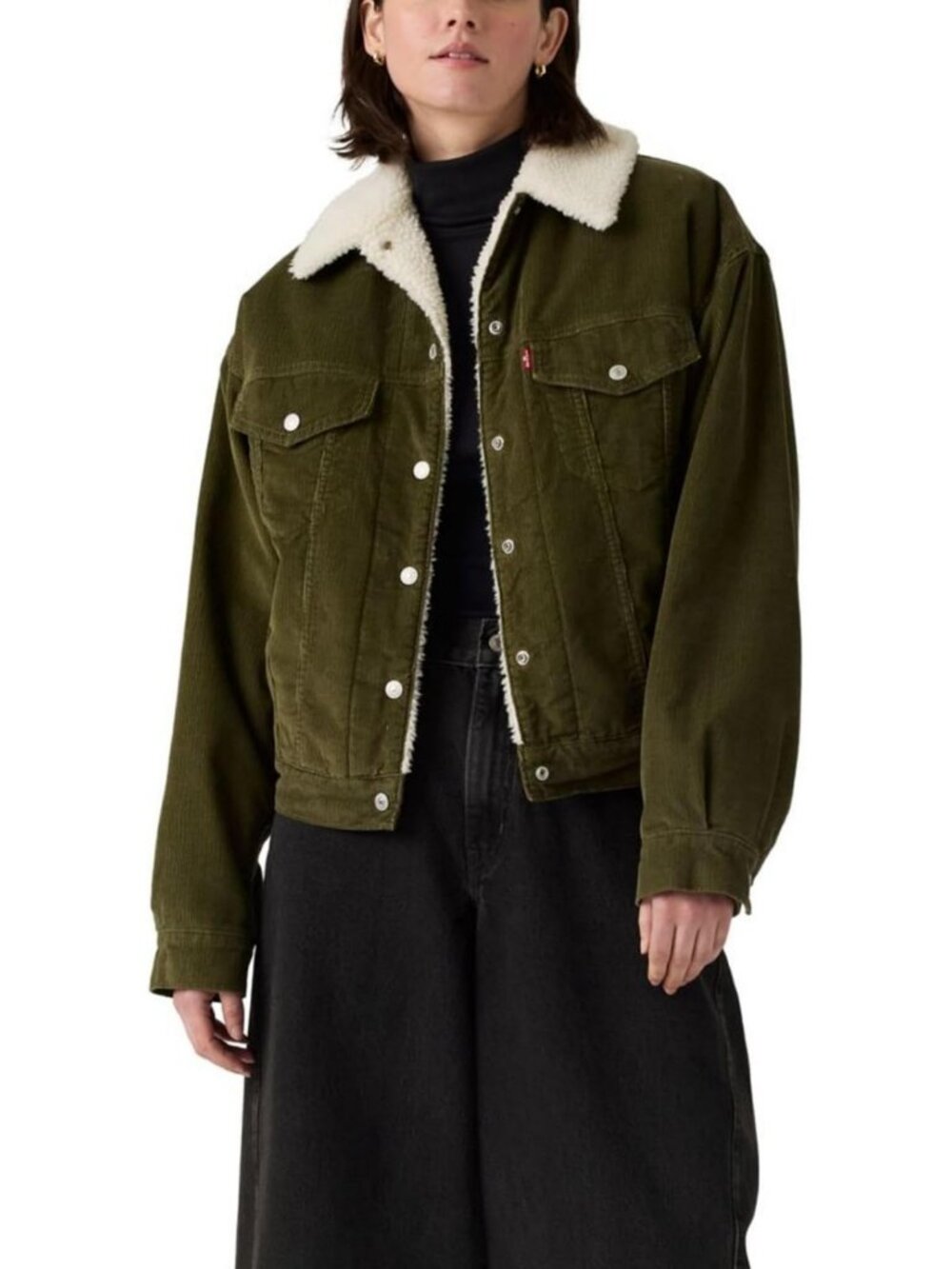 90s Sherpa Trucker Jacket for Women - Cozy Vintage Style, Standard & Plus Sizes